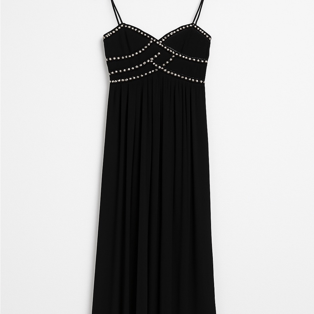 Poshmark
Vtg Betsy & Adam Studded Black Maxi Dress USA Made prom formal